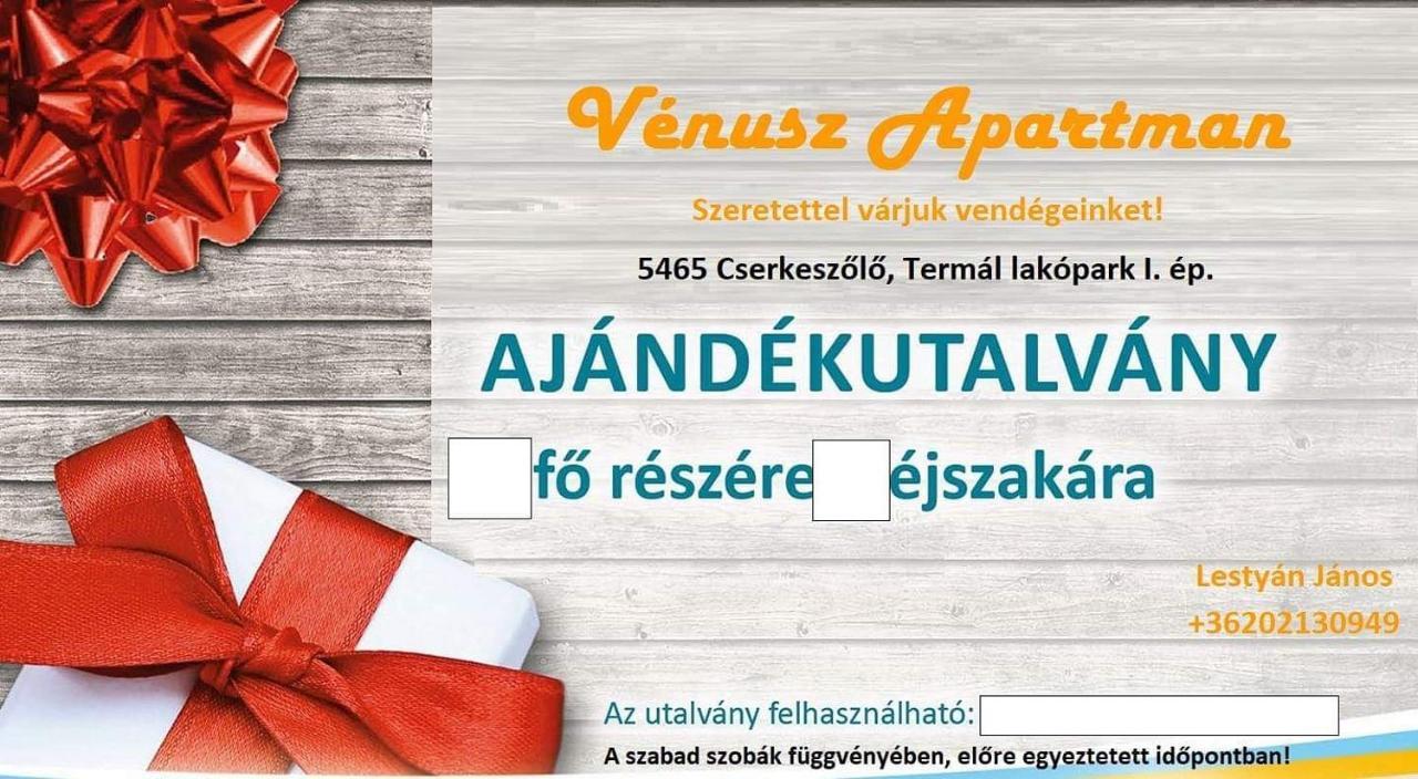 Vénusz Apartman Cserkeszőlő Zewnętrze zdjęcie